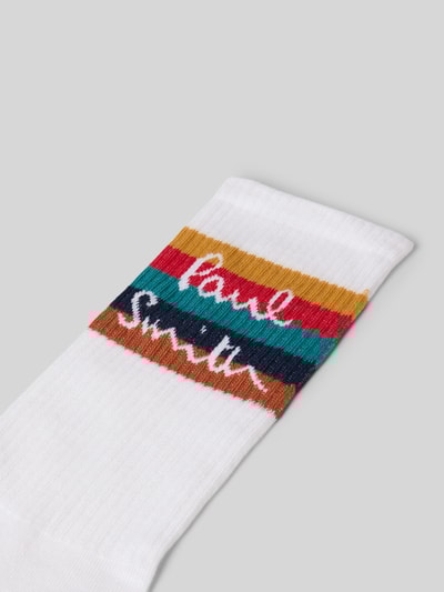 PAUL SMITH Socken mit Label-Detail Modell 'GUERNSEY SPORT' Weiss 2