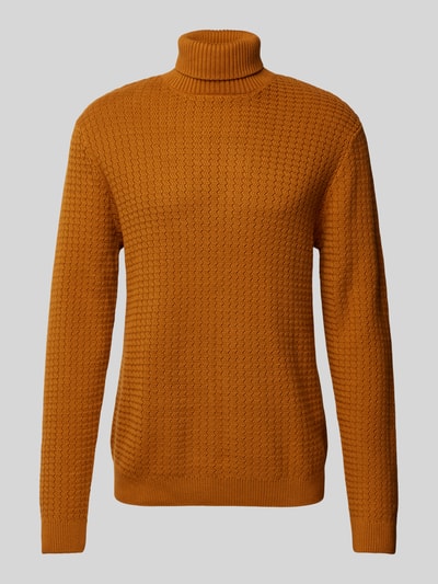 SELECTED HOMME Coltrui met structuurmotief, model 'ZIG' Oranje - 2