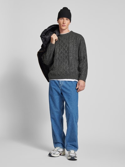 Levi's® Strickpullover mit Woll-Anteil Modell 'BATTERY' Anthrazit 1