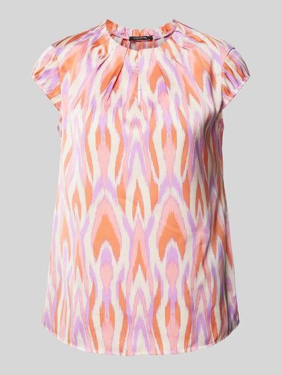 comma Blouse met all-over motief Felroze - 2