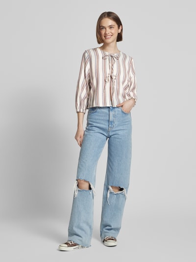 Marc O'Polo Denim Regular fit blouse met koord Offwhite - 1