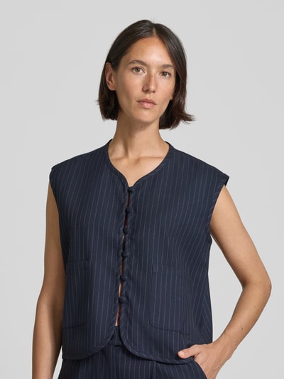 LOLLYS LAUNDRY Gilet met ronde hals, model 'Abbey' Donkerblauw - 3