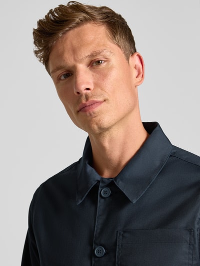 Casual Friday Regular Fit Hemdjacke mit Viskose-Anteil Modell 'Marco' Dunkelblau 3
