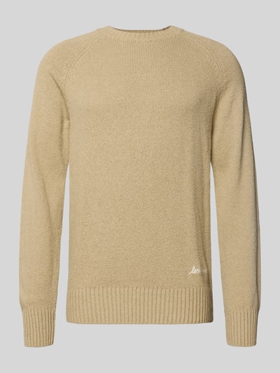 Les Deux Sweter z dzianiny z prążkowanymi wykończeniami Piaskowy 2