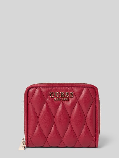 Guess Portemonnee met labelapplicatie, model 'VALLA' Rood - 1