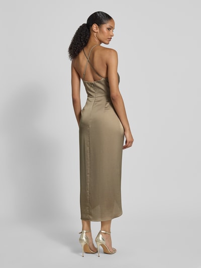 V by Vera Mont Sukienka wieczorowa w stylu kopertowym Oliwkowy 5