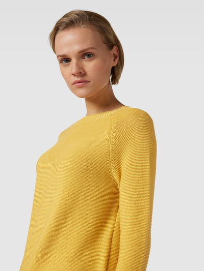 Weekend Max Mara Gebreide pullover met ronde hals, model 'LINZ' Mosterdgeel - 3