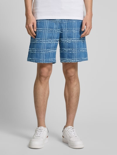 Samsøe Samsøe Regular Fit Shorts mit Strukturmuster Modell 'SASONNY' Jeansblau 4