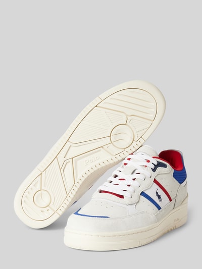 Polo Sport Ledersneaker mit Logo-Detail Modell 'MASTERS SPORT' Weiss 4