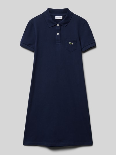 Lacoste Polojurk met borstzak Marineblauw - 1