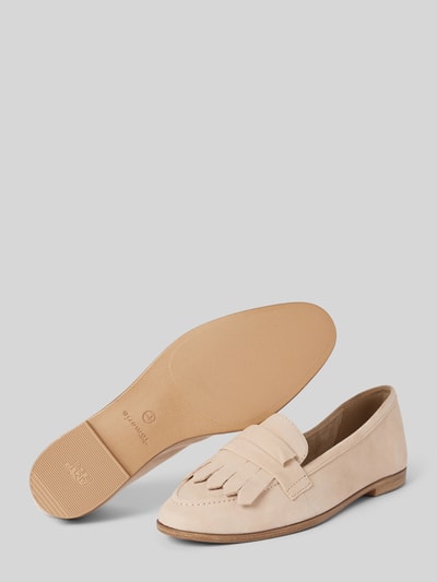 Tamaris Loafers aus Leder in unifarbenem Design Sand 4