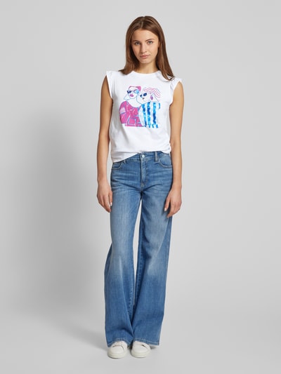 Rich & Royal T-Shirt mit Motiv-Print Weiss 1