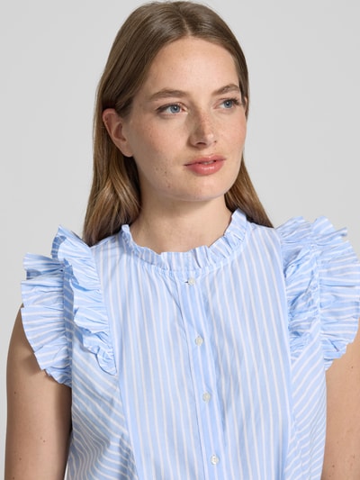 LOLLYS LAUNDRY Midikleid mit Bindegürtel Modell 'Harriet' Blau 3