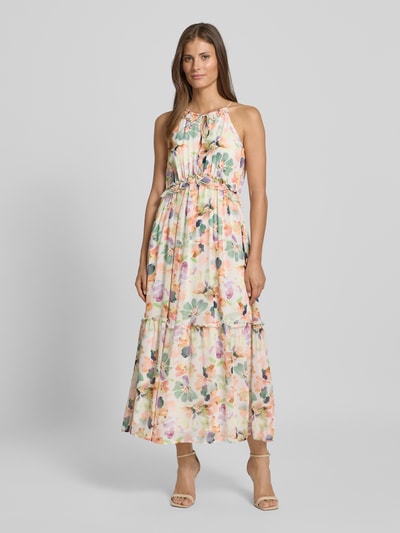 Jake*s Cocktail Cocktailkleid mit Schlüsselloch-Ausschnitt Apricot Melange 4