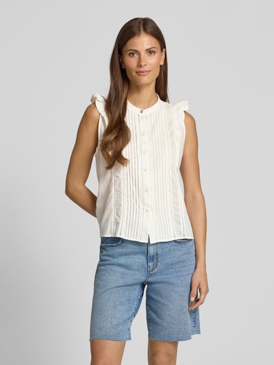 BOSS Orange Bluse mit Rundhalsausschnitt Modell 'Bantiana' Offwhite 4