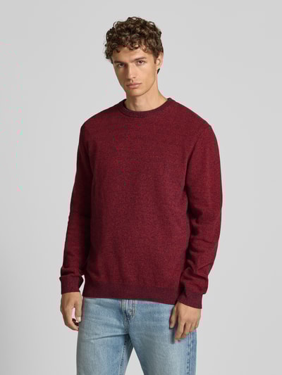 Tom Tailor Regular fit gebreide pullover van zuiver katoen Rood - 4