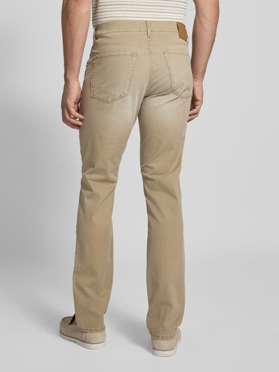 Brax Straight Fit Jeans mit Kontrastnähten Modell 'Chuck' Beige 5