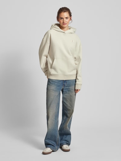 Calvin Klein Jeans Hoodie met labelpatch Beige - 1