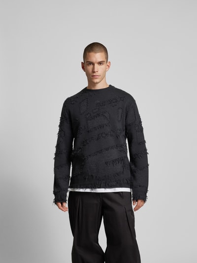 A-COLD-WALL Wollpullover mit Label-Stitching Black 4