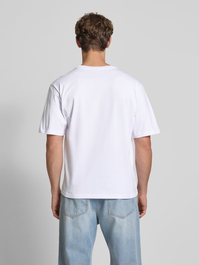 REVIEW T-Shirt mit Label-Print Weiss 5