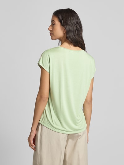 OPUS T-Shirt mit geripptem Rundhalsausschnitt Modell 'Samelie' Hellgruen Melange 5