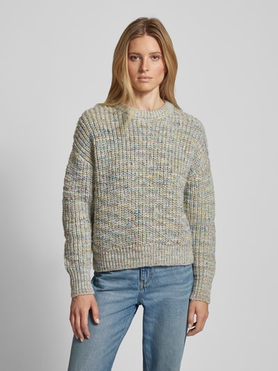 Jake*s Casual Strickpullover mit überschnittenen Schultern Bleu 4