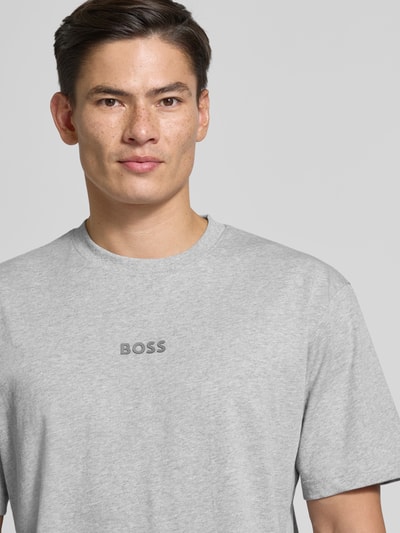 BOSS Green Regular fit T-shirt van puur katoen Middengrijs gemêleerd - 3