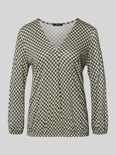 OPUS Blouse van viscose met V-hals Model 'Sannah iconic' Groen - 2
