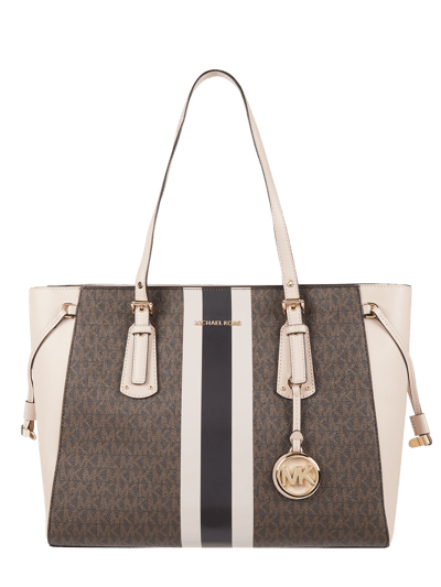 MICHAEL Michael Kors Torba shopper ze wzorem z logo model ‘Voyager’ Mocnoróżowy 1