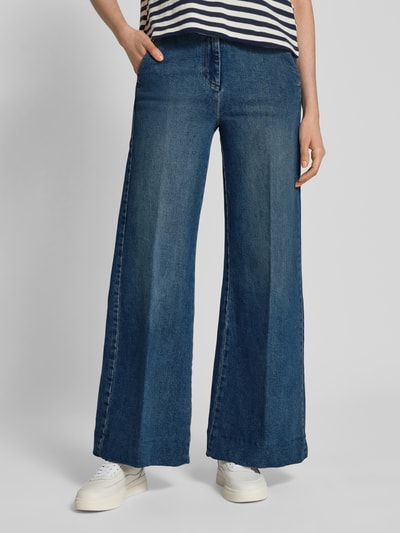 Stefanel Wide Leg Jeans mit Eingrifftaschen Blau 4