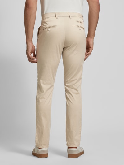 Brax Regular fit chino met structuurmotief, model 'FABIO' Beige - 5