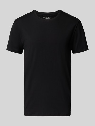SELECTED HOMME Regular fit T-shirt van katoenmix Zwart - 2