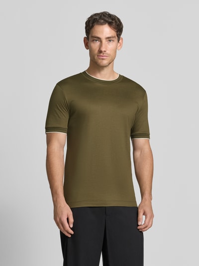 BOSS Slim Fit T-Shirt aus reiner Baumwolle Modell 'Tessler 195' Oliv 4