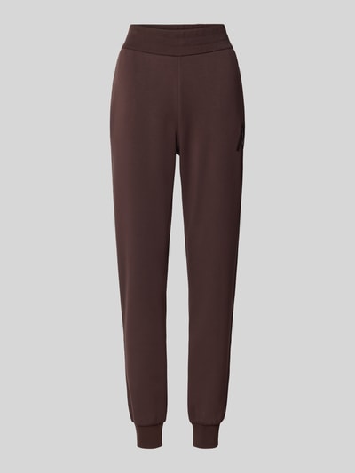 Produktfoto, Sweatpants aus Viskose-Mix mit seitlichen Eingrifftaschen von Armani Exchange, braun, lockere Passform, elastische Abschlüsse.