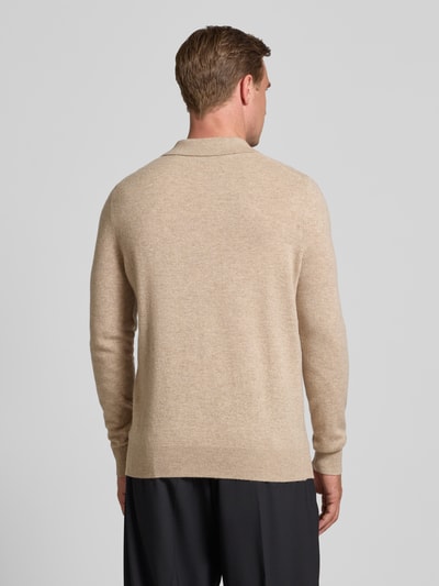 Christian Berg Men Strickpullover aus Woll-Kaschmir-Mix Beige Melange 5