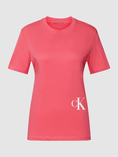 Calvin Klein Jeans T-shirt met logoprint, model 'MONOGRAM' Felroze - 2