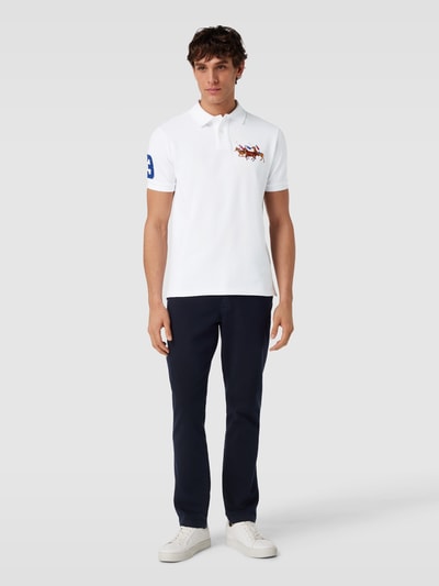 Polo Ralph Lauren Koszulka polo o kroju custom slim fit z wyhaftowanym motywem Biały 1