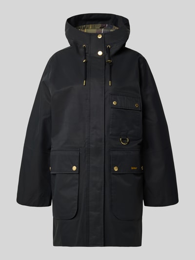 Barbour Regular fit functioneel jack met capuchon, model 'ARLA' Zwart - 2