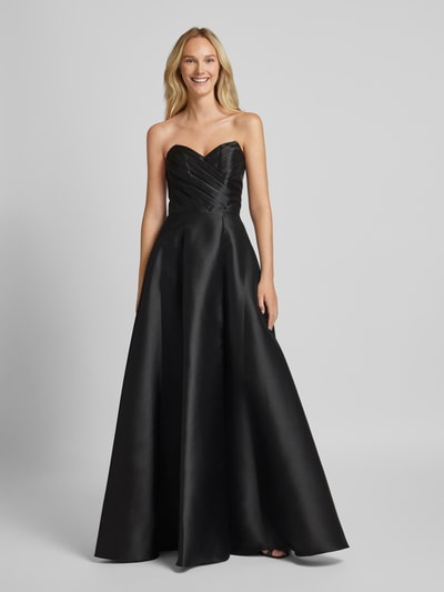 Unique Abendkleid mit tiefem Herz-Ausschnitt Black 4