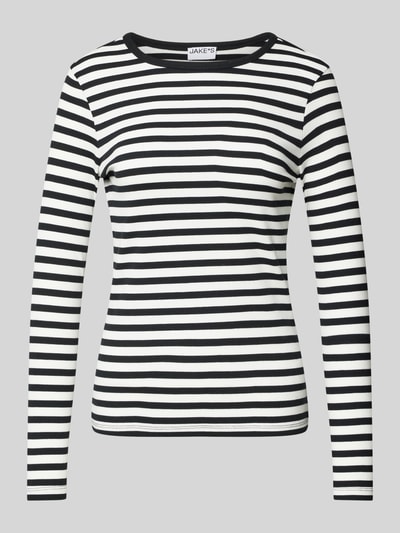 Jake*s Casual Longsleeve met ronde hals Zwart - 2