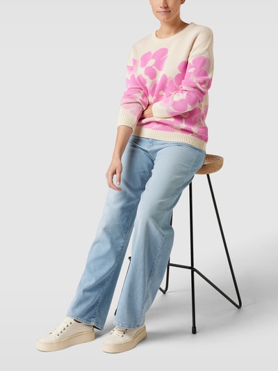 Armedangels Strickpullover mit Allover-Muster Modell 'OLESSYAA AQUA FLORAL' Offwhite 1