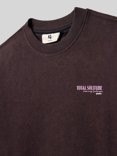 Garcia Sweatshirt mit Stitchings und Rundhalsausschnitt Pflaume 2