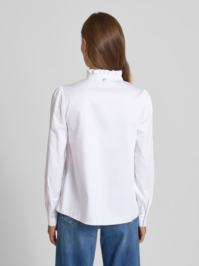 Rich & Royal Regular Fit Bluse mit Stehkragen Weiss 5