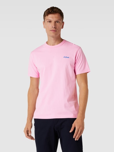 MC2 Saint Barth T-shirt met labelstitching, model 'DOVER' Roze - 4