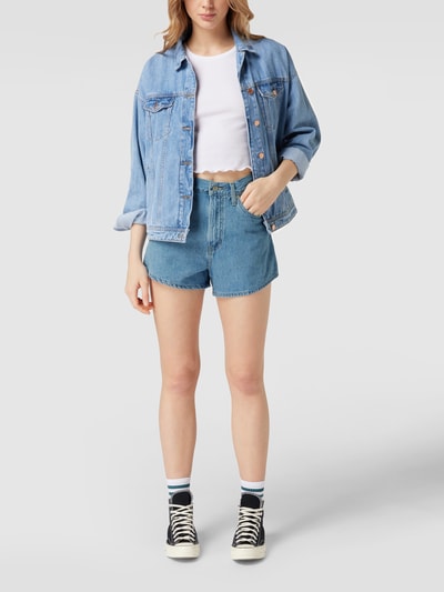 Levi's® High-waist jeansshorts met labelpatch Jeansblauw - 1