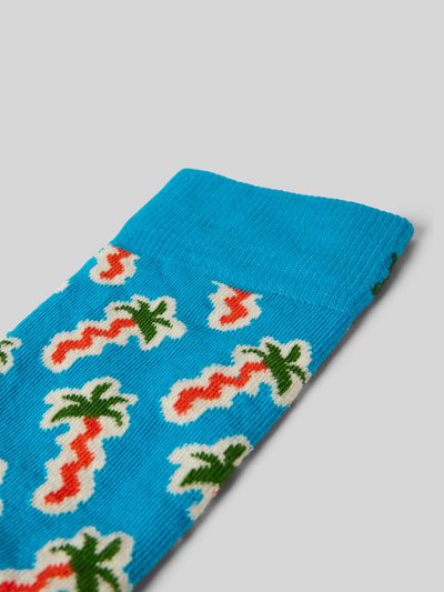 Happy Socks Socken mit Stretch-Anteil Modell 'Happy Palm' Tuerkis 2