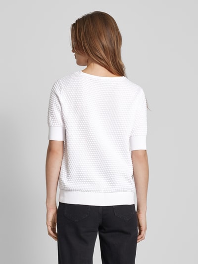 FREE/QUENT Sweter z dzianiny ze strukturalnym wzorem model ‘Dodo’ Złamany biały 5
