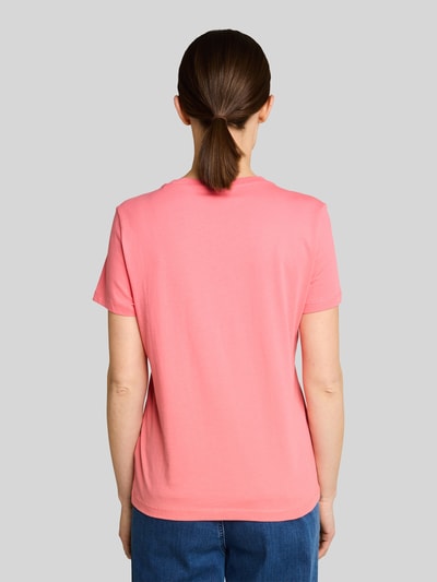 Tom Tailor Regular Fit T-Shirt aus reiner Baumwolle Pink 5
