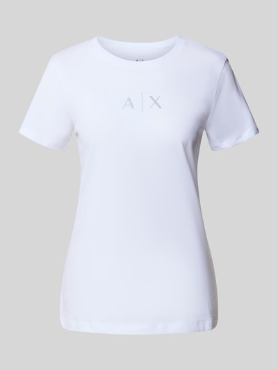 ARMANI EXCHANGE Regular fit T-shirt van puur katoen met logoprint Wit - 2