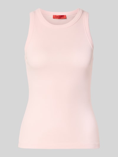 Produktfoto, hellrosa Slim Fit Tank Top aus Baumwoll-Mix Modell 'FRAGOLA' von MAX&Co., glatte Struktur, Damen Tanktop
